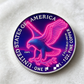 1oz Pure Copper Challenge Coin, 3D Neon Liberty Figure & Eagle Medal for Patriotic Collection