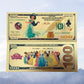 Disney Princess $100 Gold Foil Novelty Bill Complete Set — 15 Bills · Every Princess in One Collection