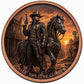 1 oz .999 Copper Round Steampunk Wild West Gunslinger with Mechanical Horse – Obverse