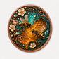 Exquisite 1 Ounce Pure Copper Round Coin Featuring 3D Honey Bee and Sunset Landscape Traditional Collectible Medallion