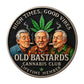 50 PCS Wholesale Lot - Old Bastards Cannabis Club Novelty Challenge Coin 40mm Antique Silver Colorized
