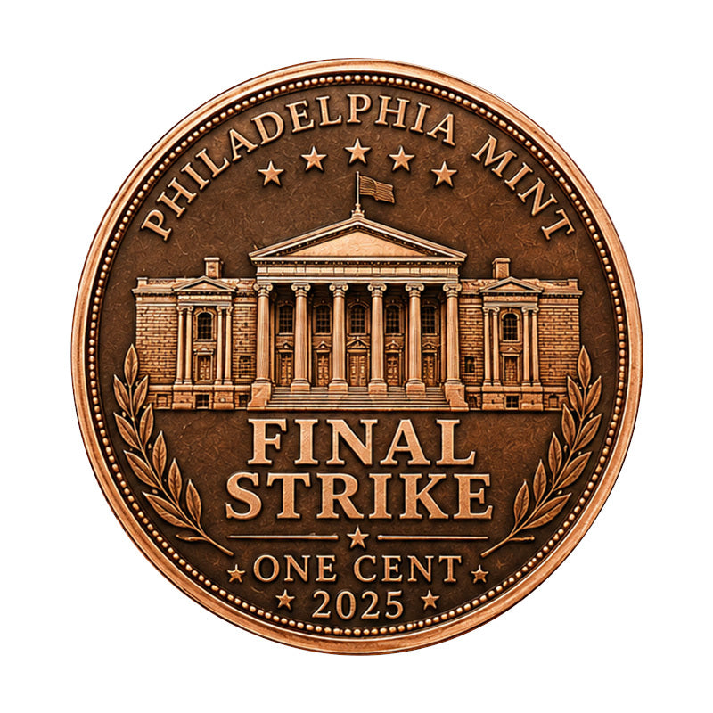 50 PCS Wholesale Lot - The Final Cent 2025 Commemorative Coin 40mm Lincoln Philadelphia Mint Final Strike