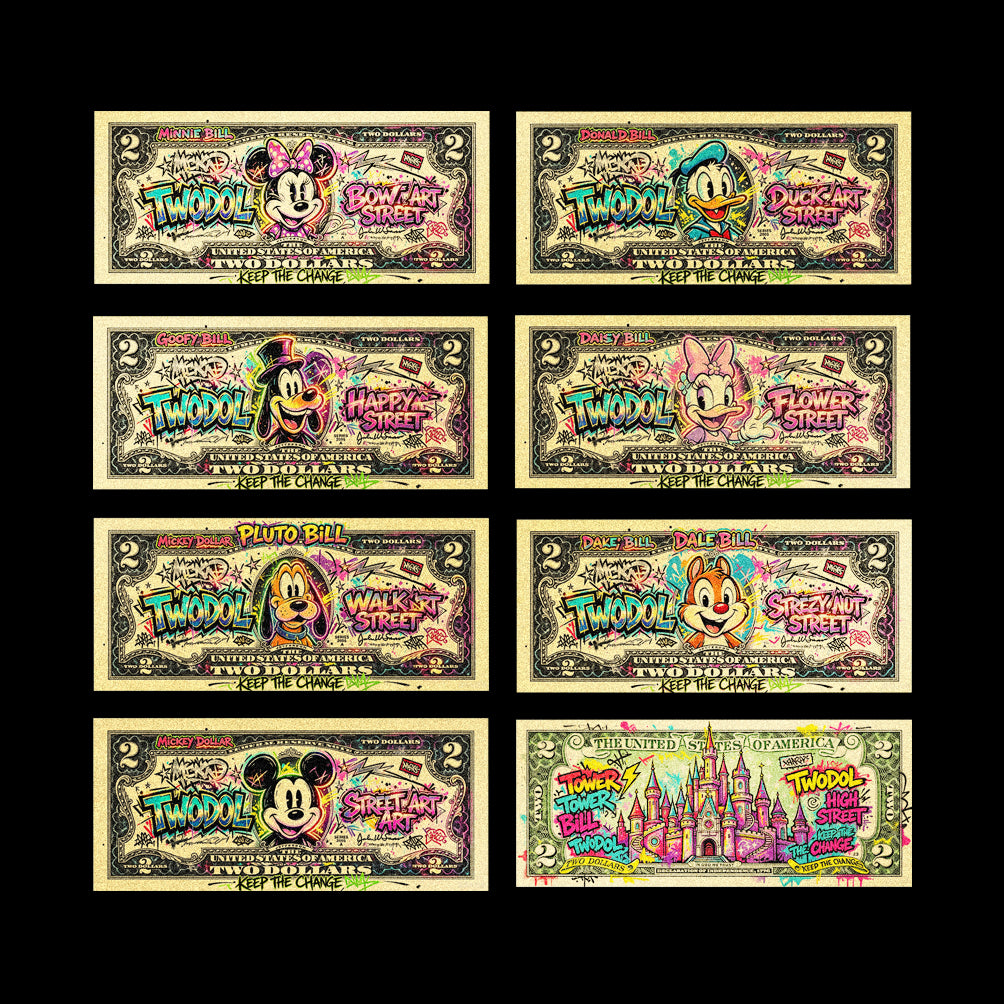 Street Art Series — Classic Characters $2 Novelty Bill Complete Set · 7 Bills