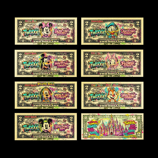 Street Art Series — Classic Characters $2 Novelty Bill Complete Set · 7 Bills