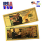 50 Pack 24K Gold Foil Banknotes USA 2026 250th Anniversary Collectibles