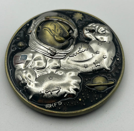 Popeye Versus Mars Challenge Coin – KFS Licensed – Antique Bronze