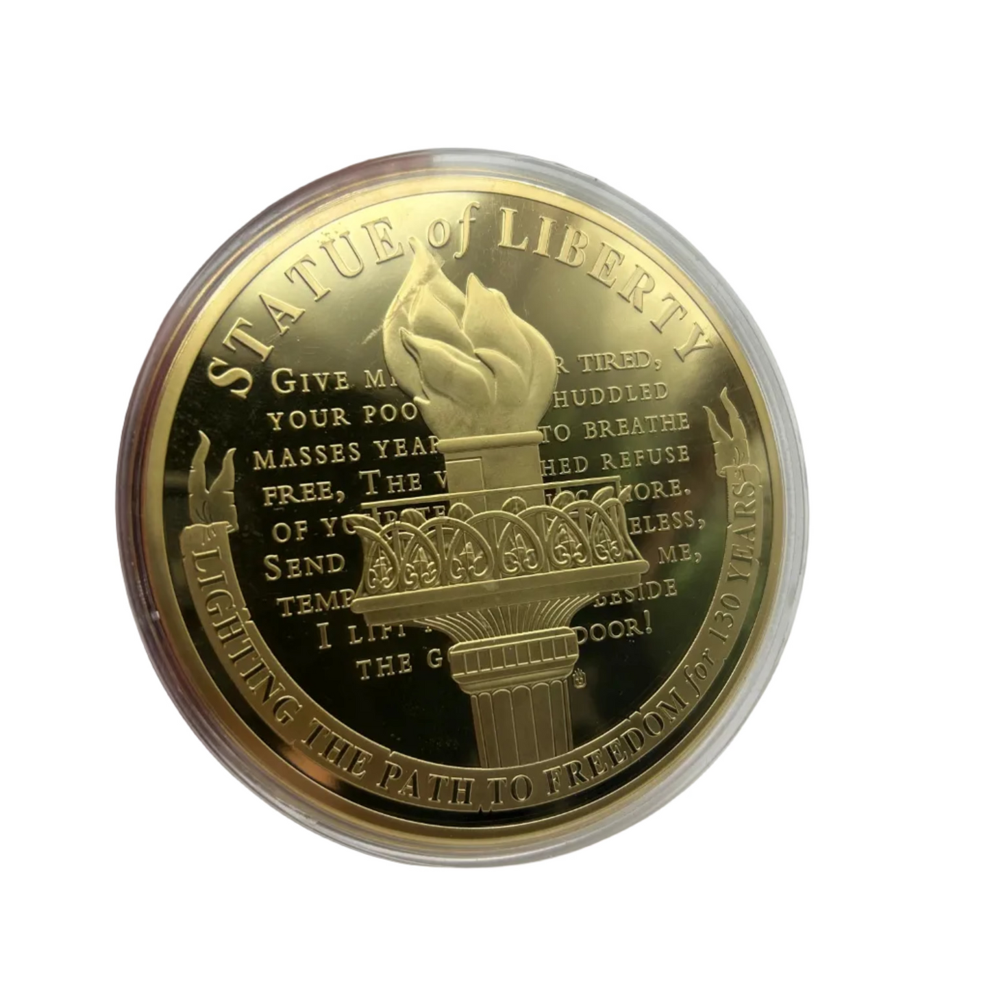 2016 Giant 4” Liberty Collectors Edition Coin- Swarovski Crystals w COA