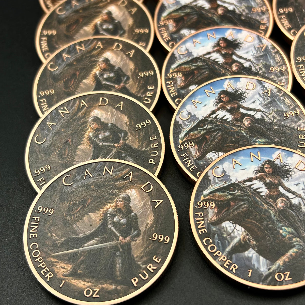 Stacker Pack Roll of 20 Canada Maple Leaf Brave Women Series .999 Copper 1oz. (20 Oz Total) LOT 5004