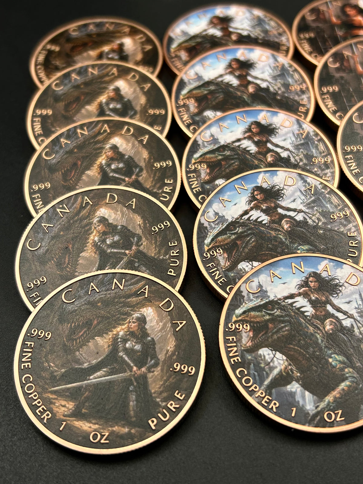 Stacker Pack Roll of 20 Canada Maple Leaf Brave Women Series .999 Copper 1oz. (20 Oz Total) LOT 5004