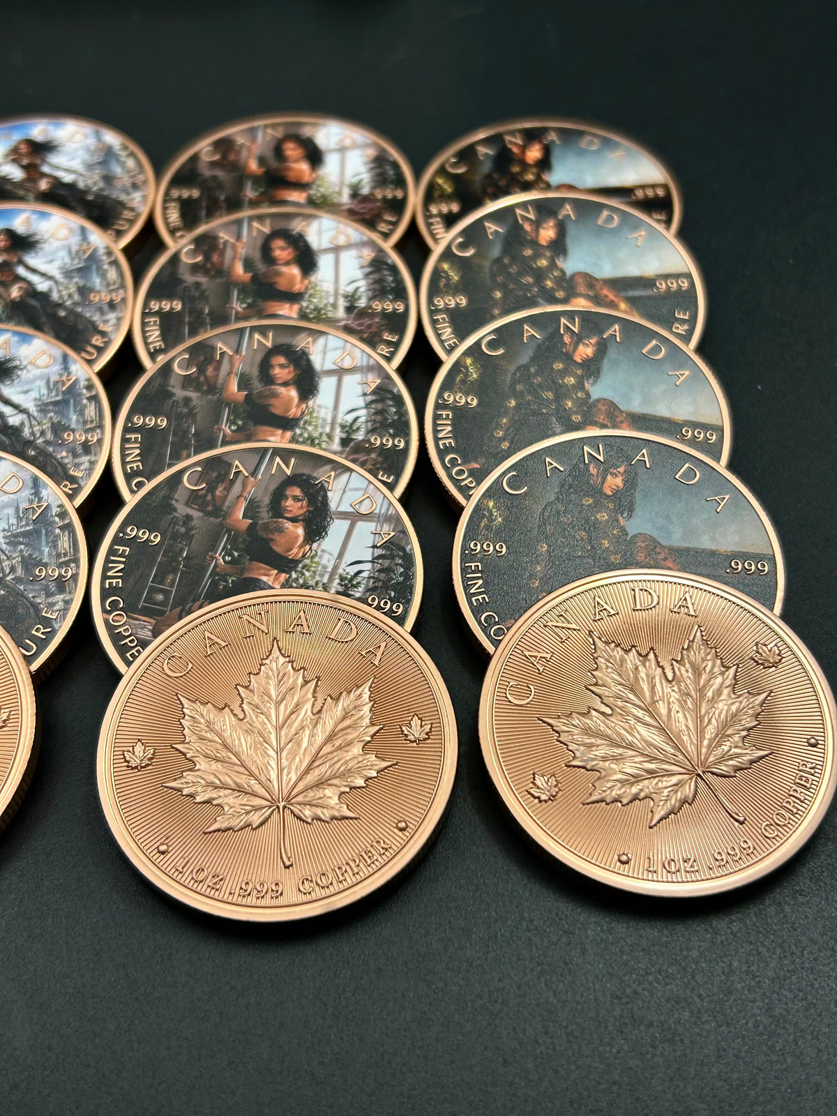 Stacker Pack Roll of 20 Canada Maple Leaf Brave Women Series .999 Copper 1oz. (20 Oz Total) LOT 5004