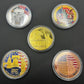 5 PC LOT USA 250th Anniversary Commemorative Challenge Coins — 40mm with Protective Capsules