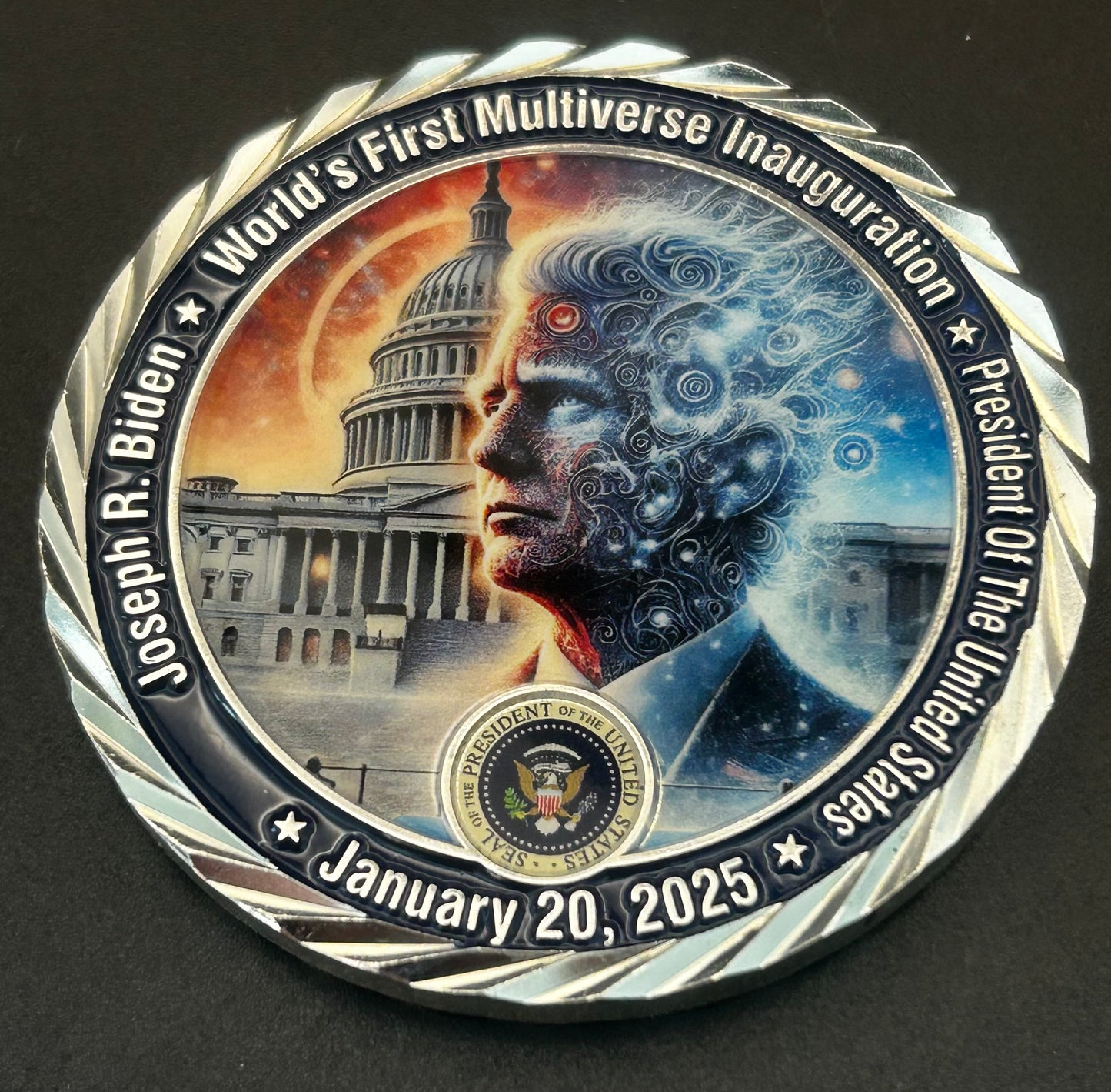 Joseph R. Biden “World’s First Multiverse Inauguration” Challenge Coin — Limited to 250 — WHGS Mint ©2025