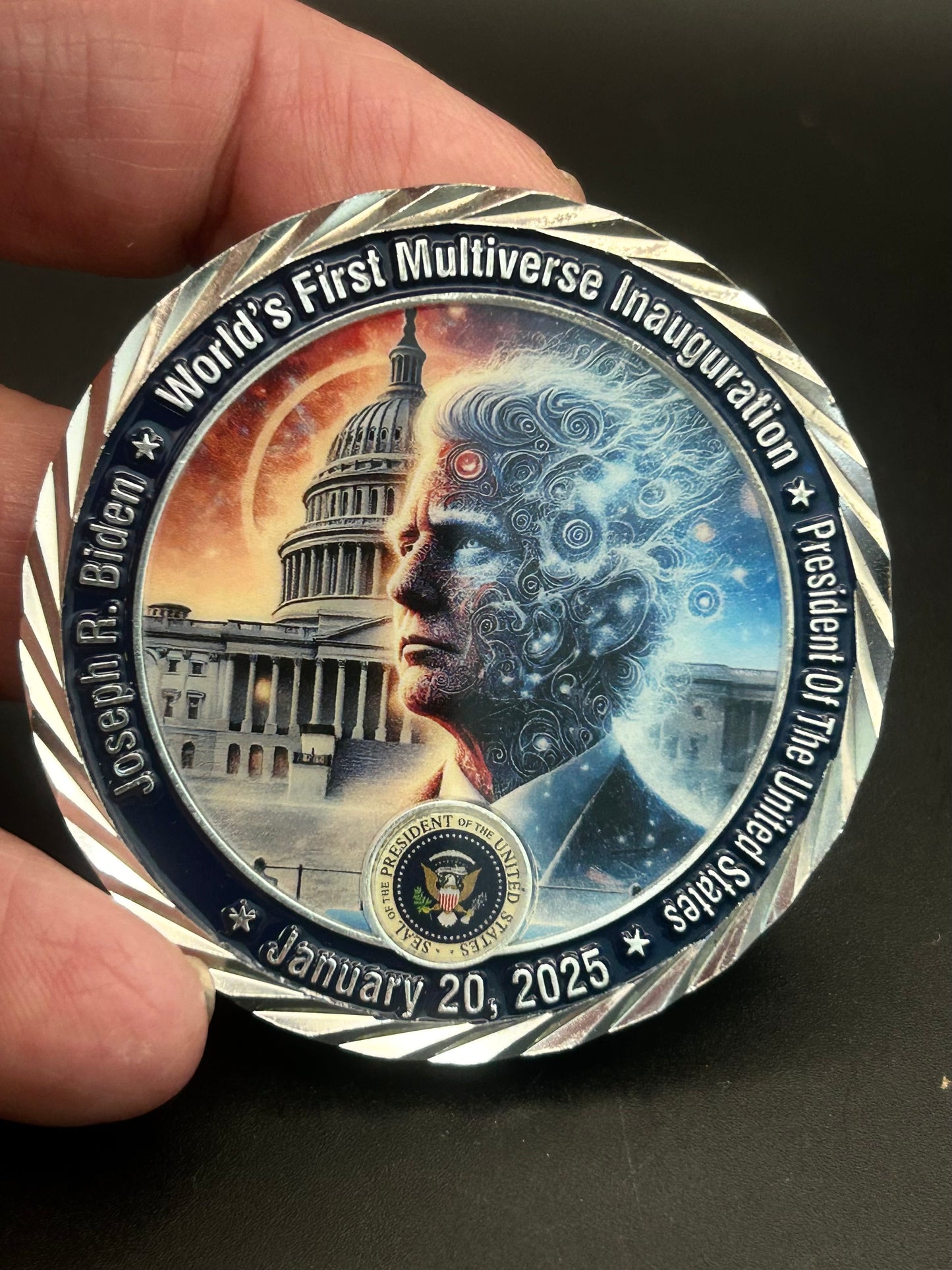 Joseph R. Biden “World’s First Multiverse Inauguration” Challenge Coin — Limited to 250 — WHGS Mint ©2025