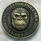 One Million Dollar Bigfoot Reward Challenge Coin – 1.75" Heavy Coin