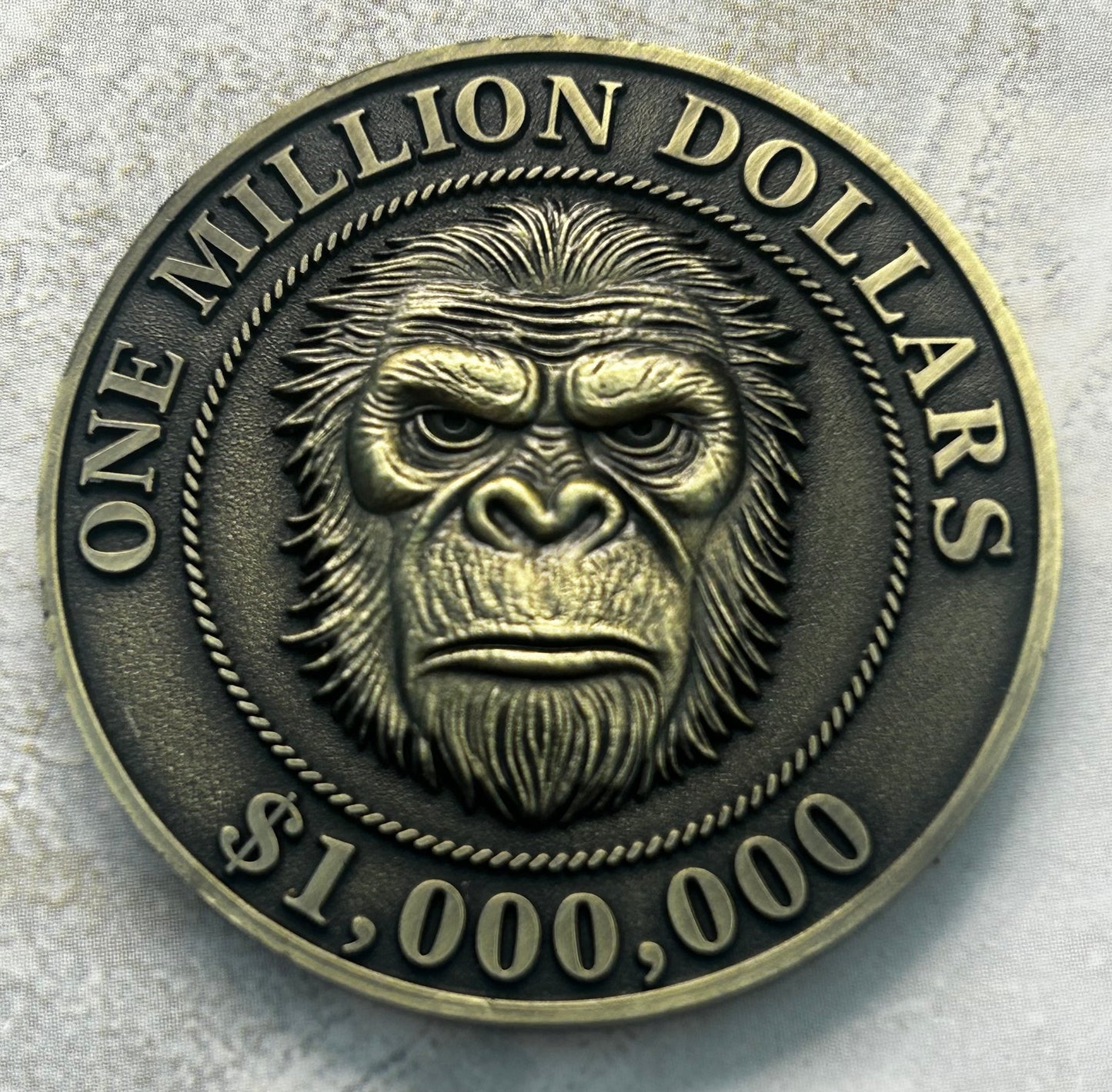 One Million Dollar Bigfoot Reward Challenge Coin – 1.75" Heavy Coin