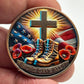 Lest We Forget – In Honor of Our Heroes Military Challenge Coin – 10-Pack with Protective Capsules – 40mm 3D Laser Etched