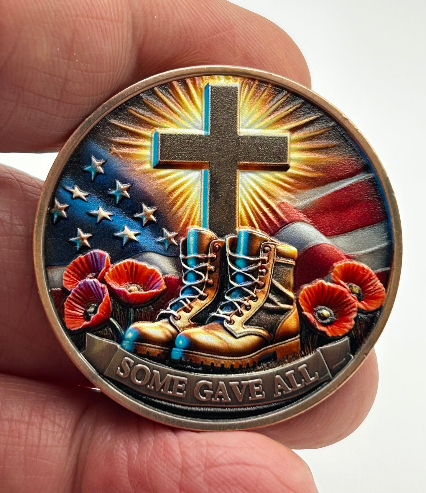 Lest We Forget – In Honor of Our Heroes Military Challenge Coin – 10-Pack with Protective Capsules – 40mm 3D Laser Etched