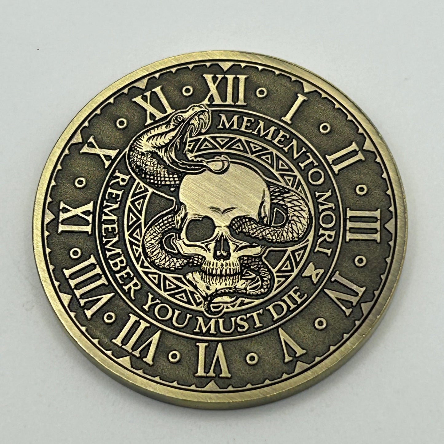Memento Vivere Challenge Coin – 6/10-Pack | Tree of Life & Ouroboros | Remember To Live