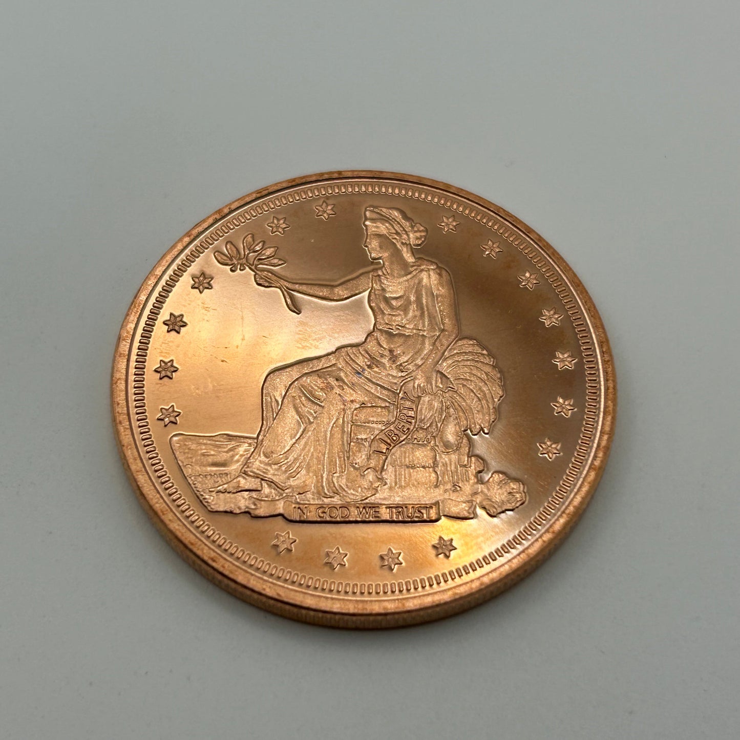 ⚡FLASH DEAL💥 Pure Copper 1oz Sitting Liberty Coin Lot of 10-.999 Pure Copper (10oz Total Weight)