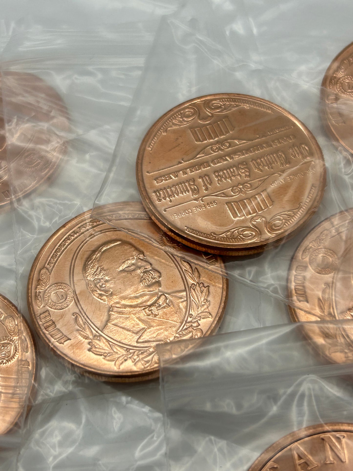 Assorted 1 oz .999 Fine Copper Rounds - Lot of 11 (11 oz Total Copper)