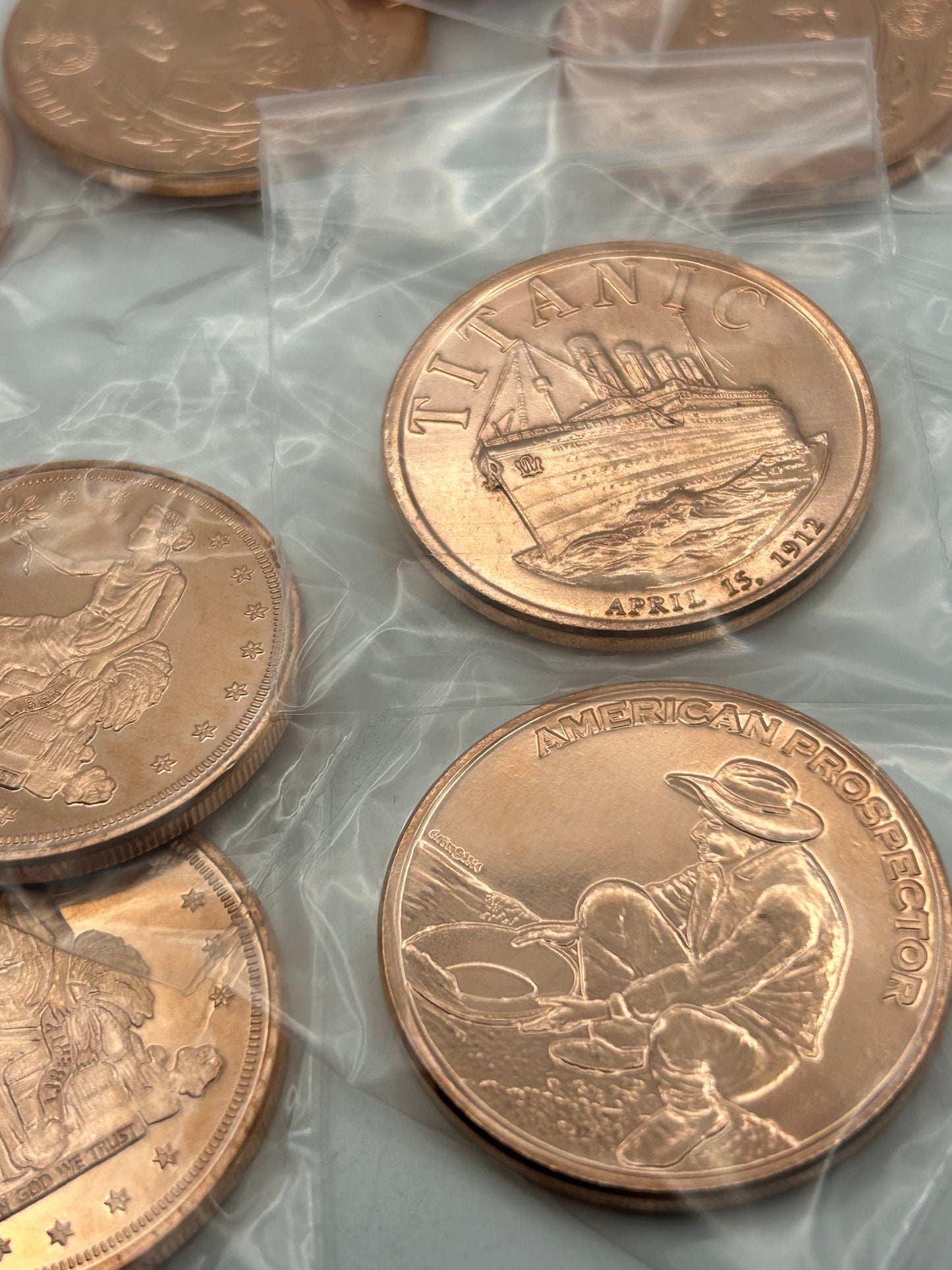 Assorted 1 oz .999 Fine Copper Rounds - Lot of 11 (11 oz Total Copper)
