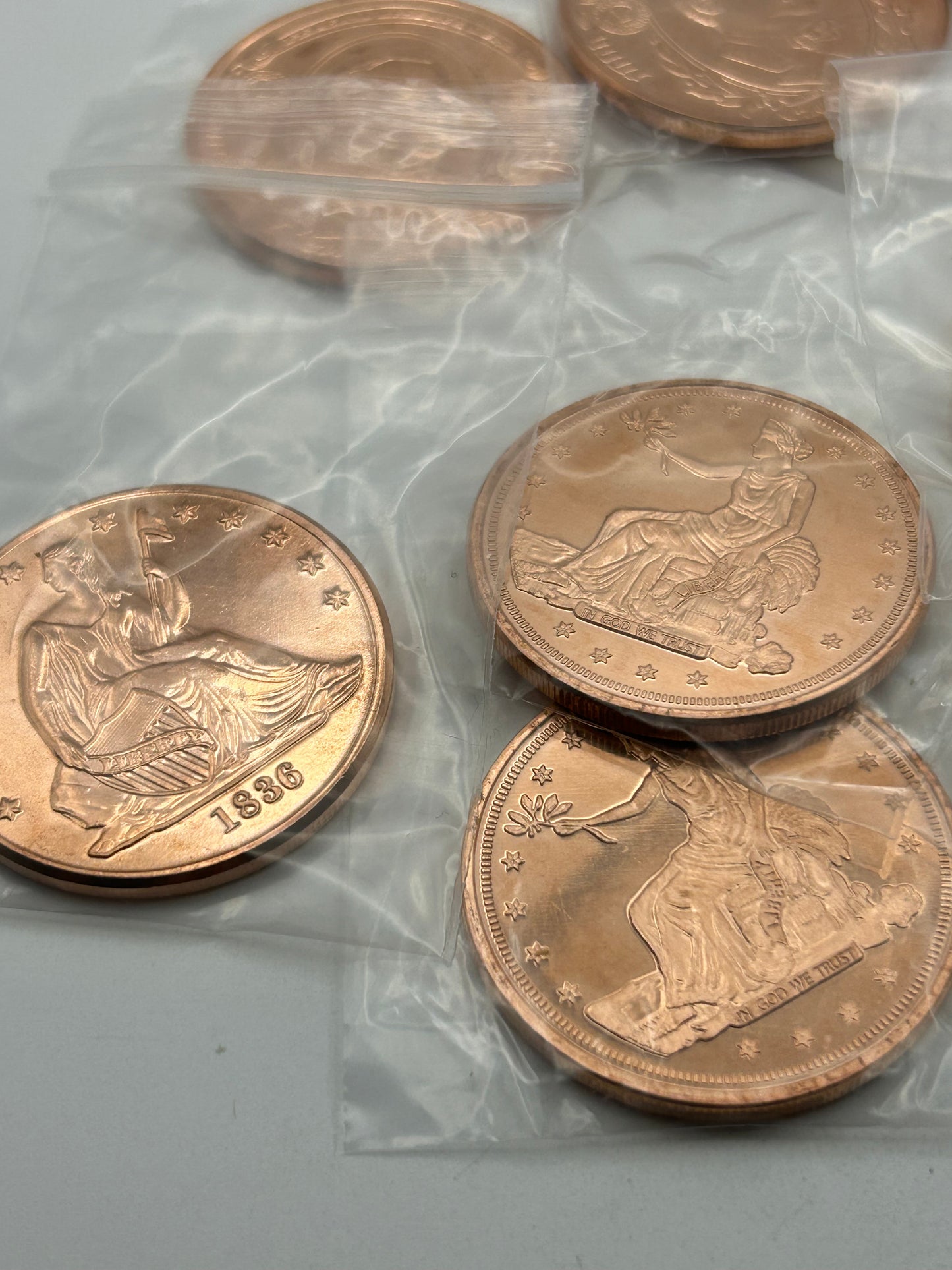Assorted 1 oz .999 Fine Copper Rounds - Lot of 11 (11 oz Total Copper)