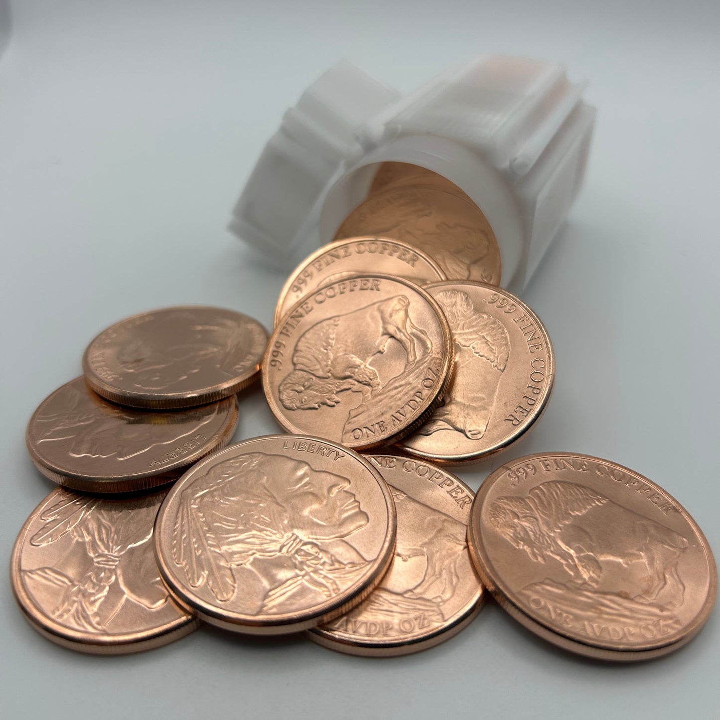 Buffalo Indian Head Copper Round – Full Roll (20 Coins) | .999 Fine Copper | 1 AVDP oz | 40mm