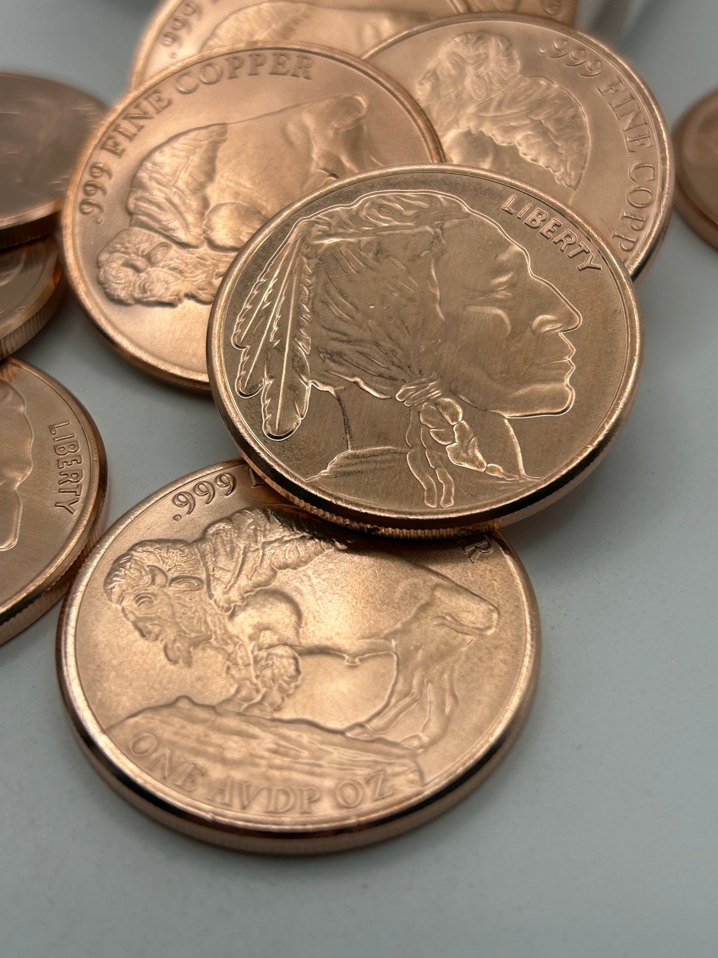 Buffalo Indian Head Copper Round – Full Roll (20 Coins) | .999 Fine Copper | 1 AVDP oz | 40mm