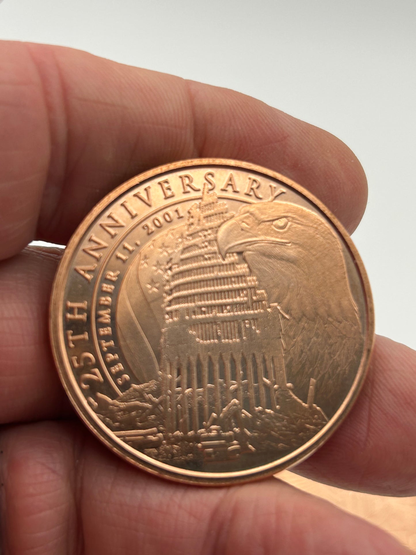 9/11 25th Anniversary Copper Round – Full Roll (20 Coins) | .999 Fine Copper | 1 AVDP oz | 40mm