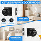 10 Pack Privacy Door Knobs Interior, Matte Black Keyless Door Locks for Bedrooms Bathrooms - ANSI Grade-3 Certified Modern Locking Doorknob - Round Door Knob with Lock, Heavy Duty