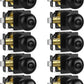 10 Pack Privacy Door Knobs Interior, Matte Black Keyless Door Locks for Bedrooms Bathrooms - ANSI Grade-3 Certified Modern Locking Doorknob - Round Door Knob with Lock, Heavy Duty