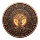 1 oz .999 Copper Round Celtic Tree of Life reverse – antique copper with crescent moon deer fox owl acorns