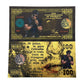 2 sets of 4-Sylvester Stallone Black & 24K Gold Plated Banknotes set
