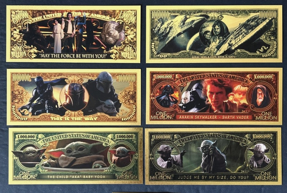 WHOLESALE ONLY-10 SETS STAR WARS 6PC $1M SET