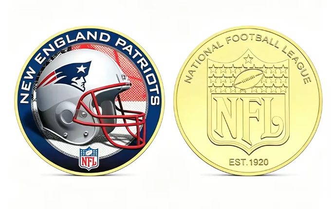 New England Patriots NFL Challenge Coin - obverse and reverse