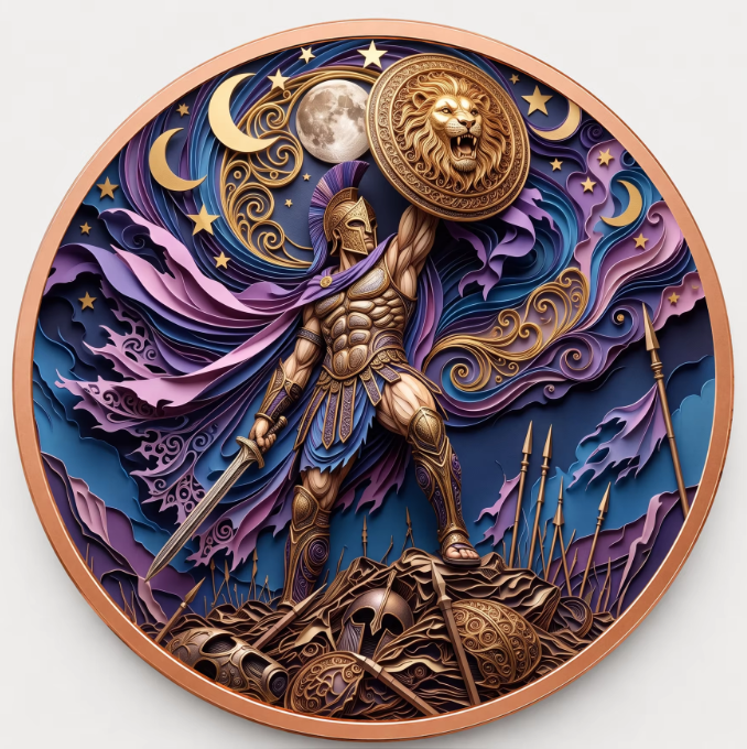 Spartan Warrior Greek Mythology Series – 1 oz .999 Fine Copper Round 40mm – Roll of 20 – Choose Your Design!
