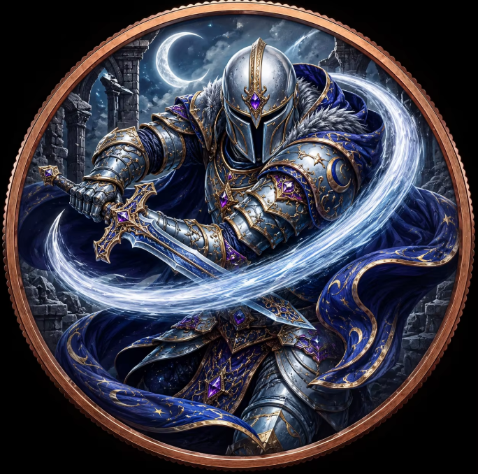 Lunar Paladin 1 Troy Oz .999 Copper Round – Obverse