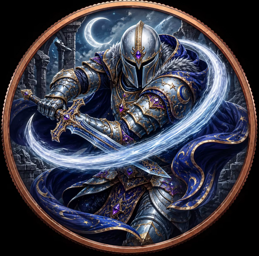 Lunar Paladin 1 Troy Oz .999 Copper Round – Obverse