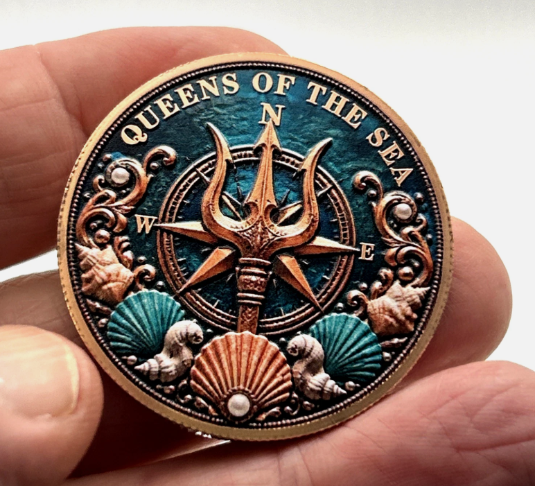 Mermaid's Revenge | Queens of the Sea - 3D High Relief 1 oz Copper Round