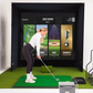 SimBox Golf Simulator Enclosure - 7 sizes, Pro + Impact Screen and Frame INCLUDES FREE SIDE BARRIERS