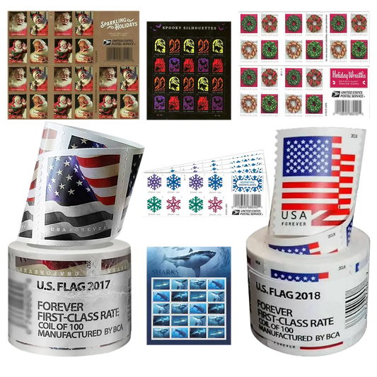 USPS First-Class USA Forever Postage Stamps Mystery Bundle/Assortment