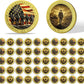 50Pcs Military Challenge Coins Set - Thank You to All Veterans Coin Military Commemorative Appreciation Gifts for Men Women Thank You for Your Service Veterans Day Gifts Bulk