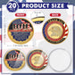 20 Pcs Military Veteran Challenge Coin Double Sided Engraving Honoring All Who Served Military Appreciation Gift Coin for Veterans Collectors