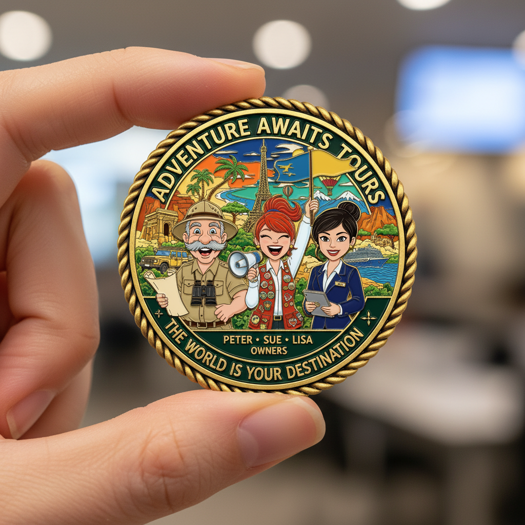Adventure Awaits Tours Coin in Hand