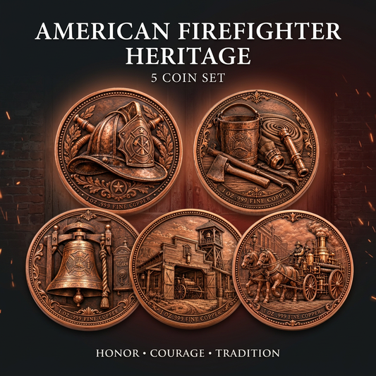 American Firefighter Heritage 5 Coin Set cover