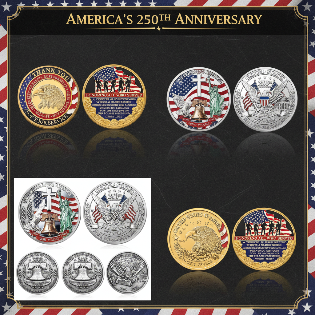 America's 250th Anniversary Coin Collage