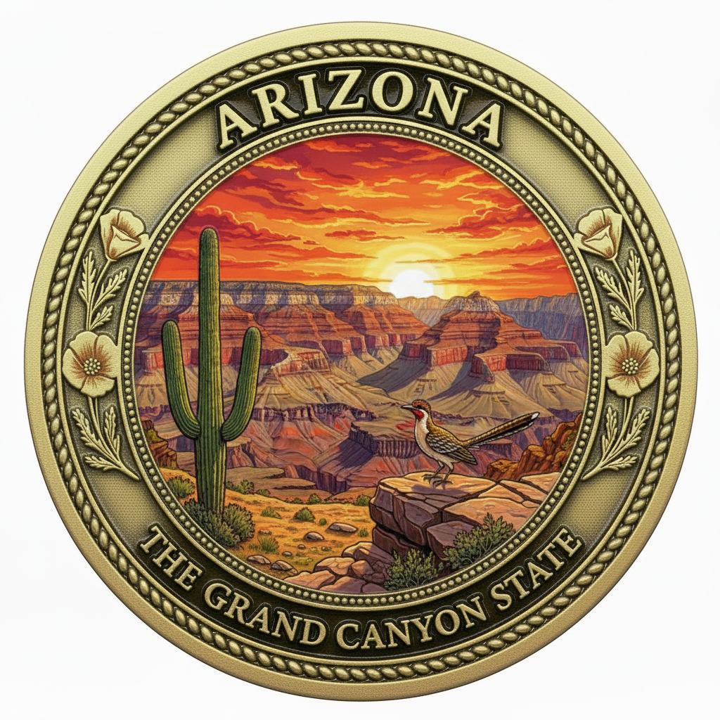 Arizona — The Grand Canyon State Challenge Coin