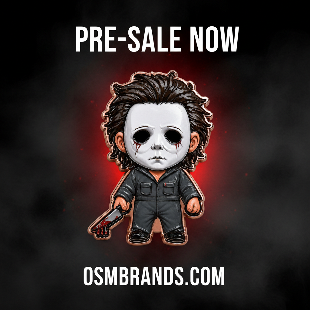 Bold Michael Myers copper collectible presale graphic