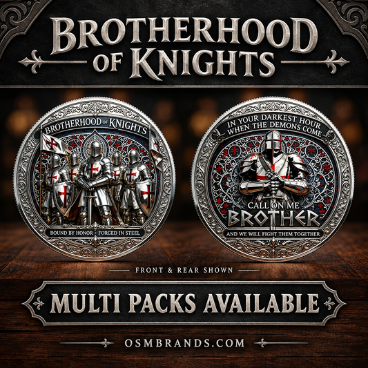 Brotherhood of Knights cover with Multi Packs Available and OSMBRANDS.COM