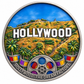 Colorful silver Hollywood coin